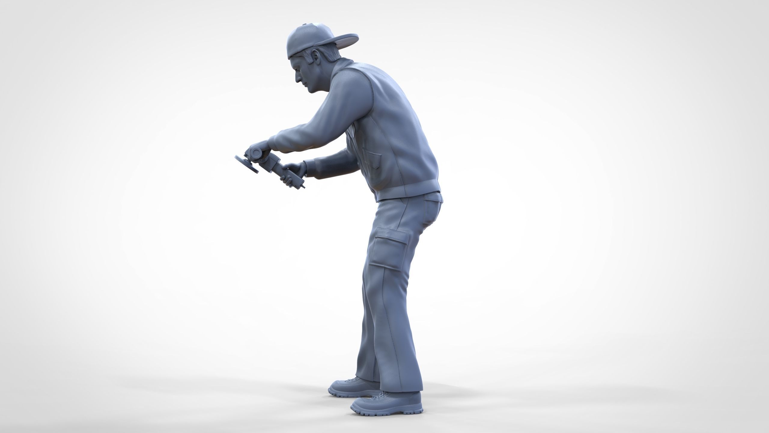 N10 Polisherman or car polisher Mechanic 3D print model_44