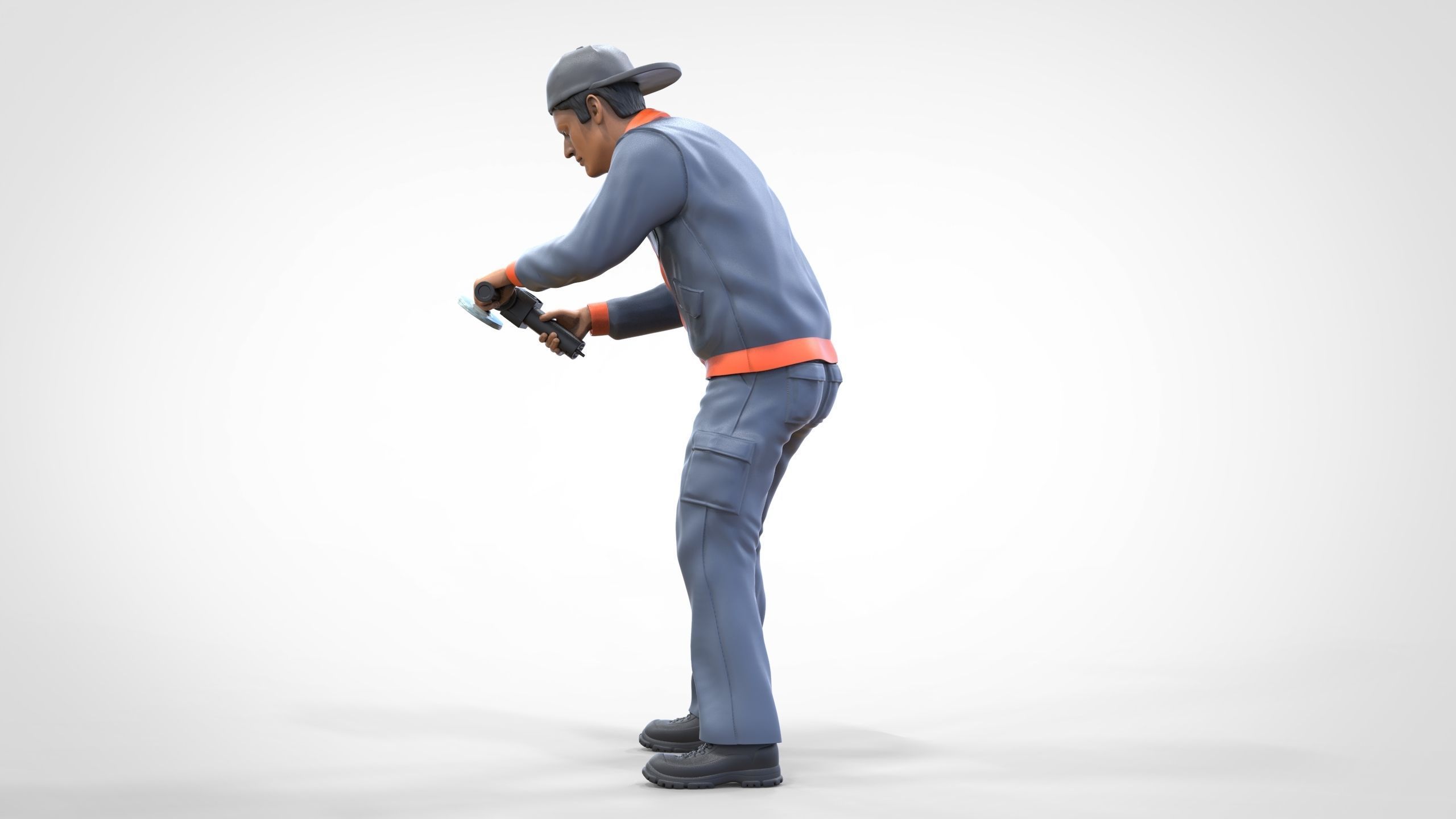 N10 Polisherman or car polisher Mechanic 3D print model_34