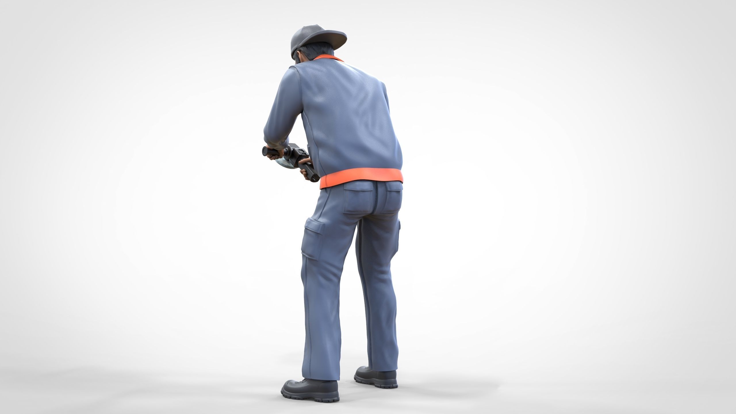 N10 Polisherman or car polisher Mechanic 3D print model_38