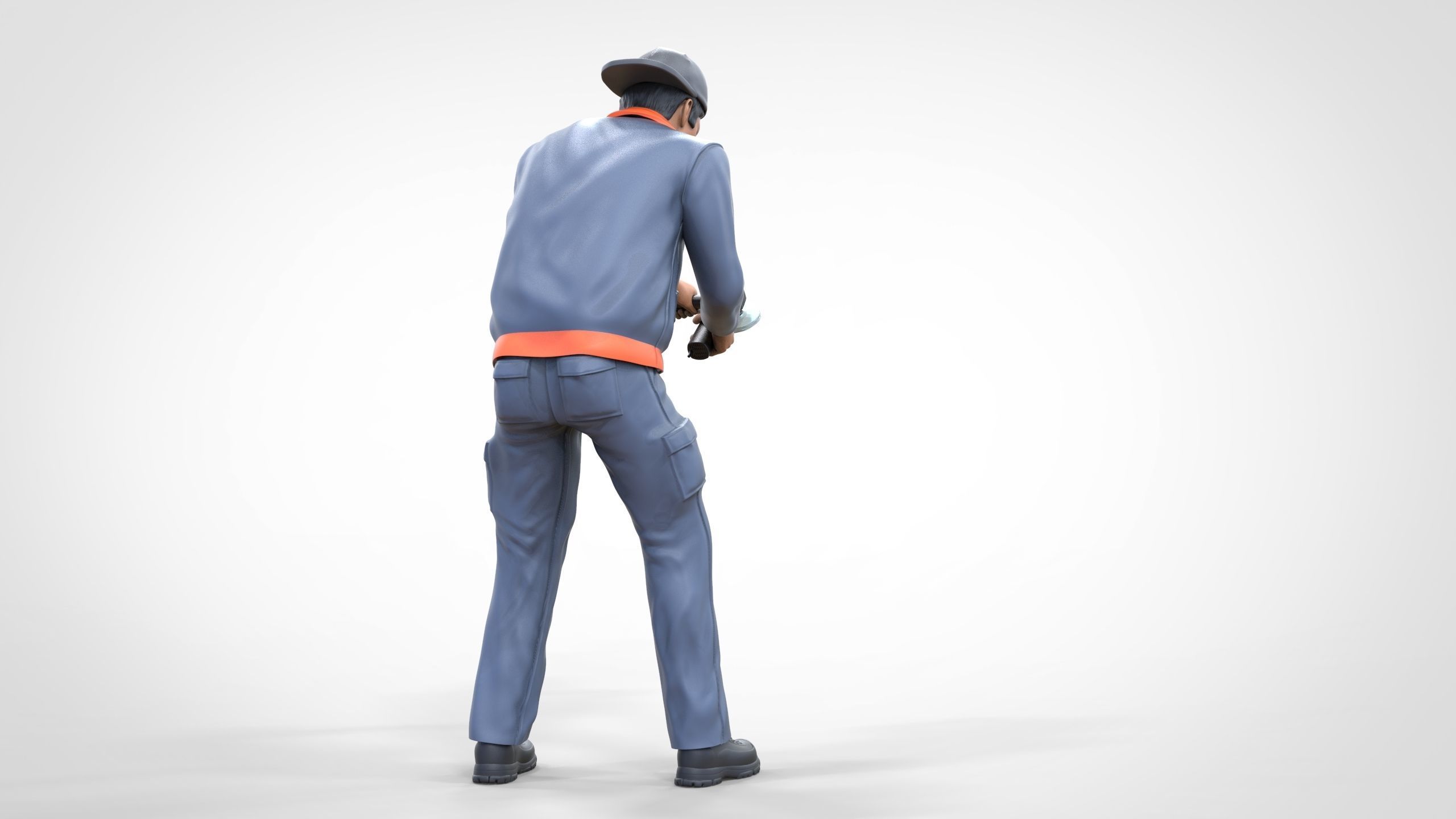 N10 Polisherman or car polisher Mechanic 3D print model_8