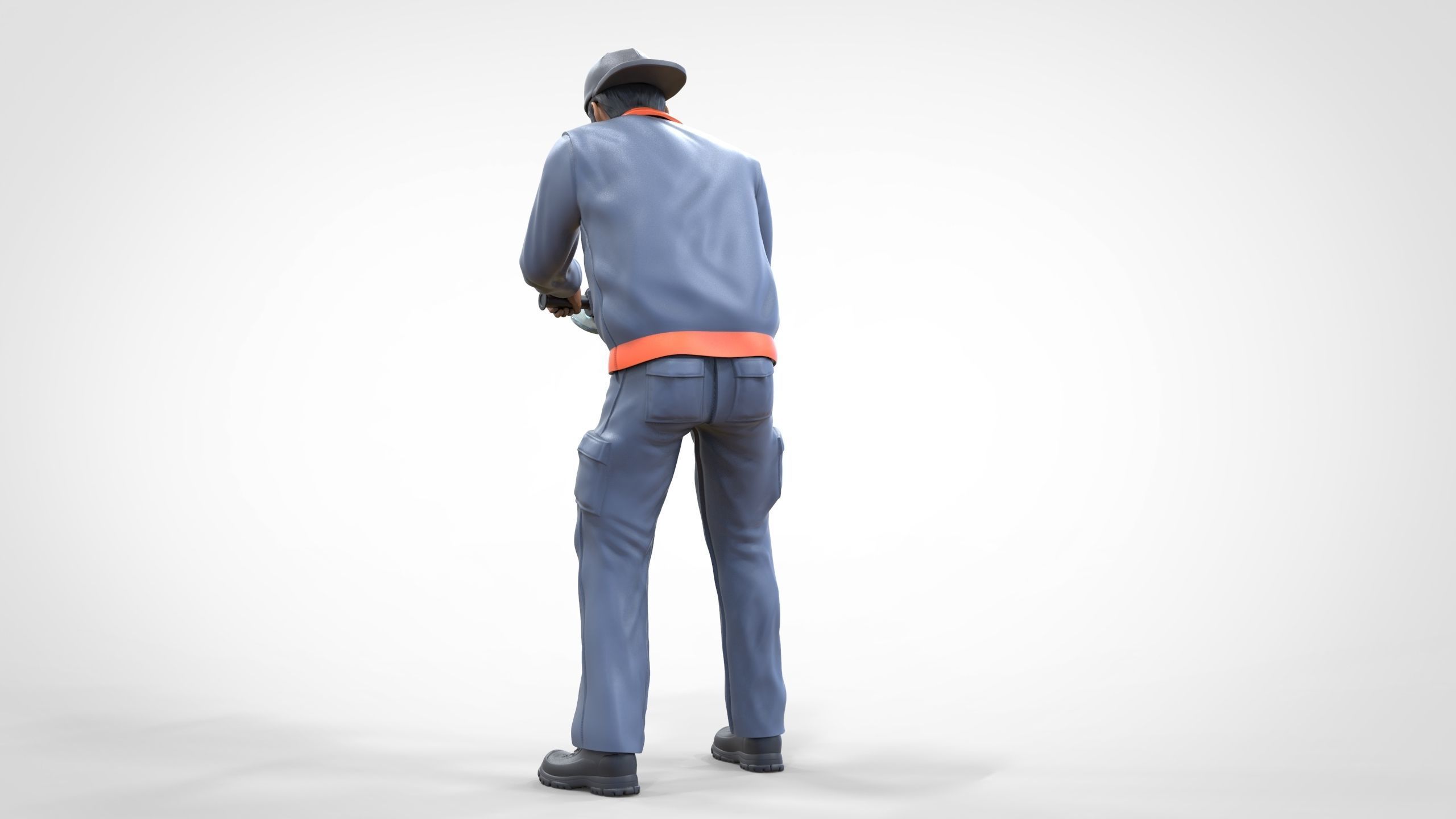 N10 Polisherman or car polisher Mechanic 3D print model_1