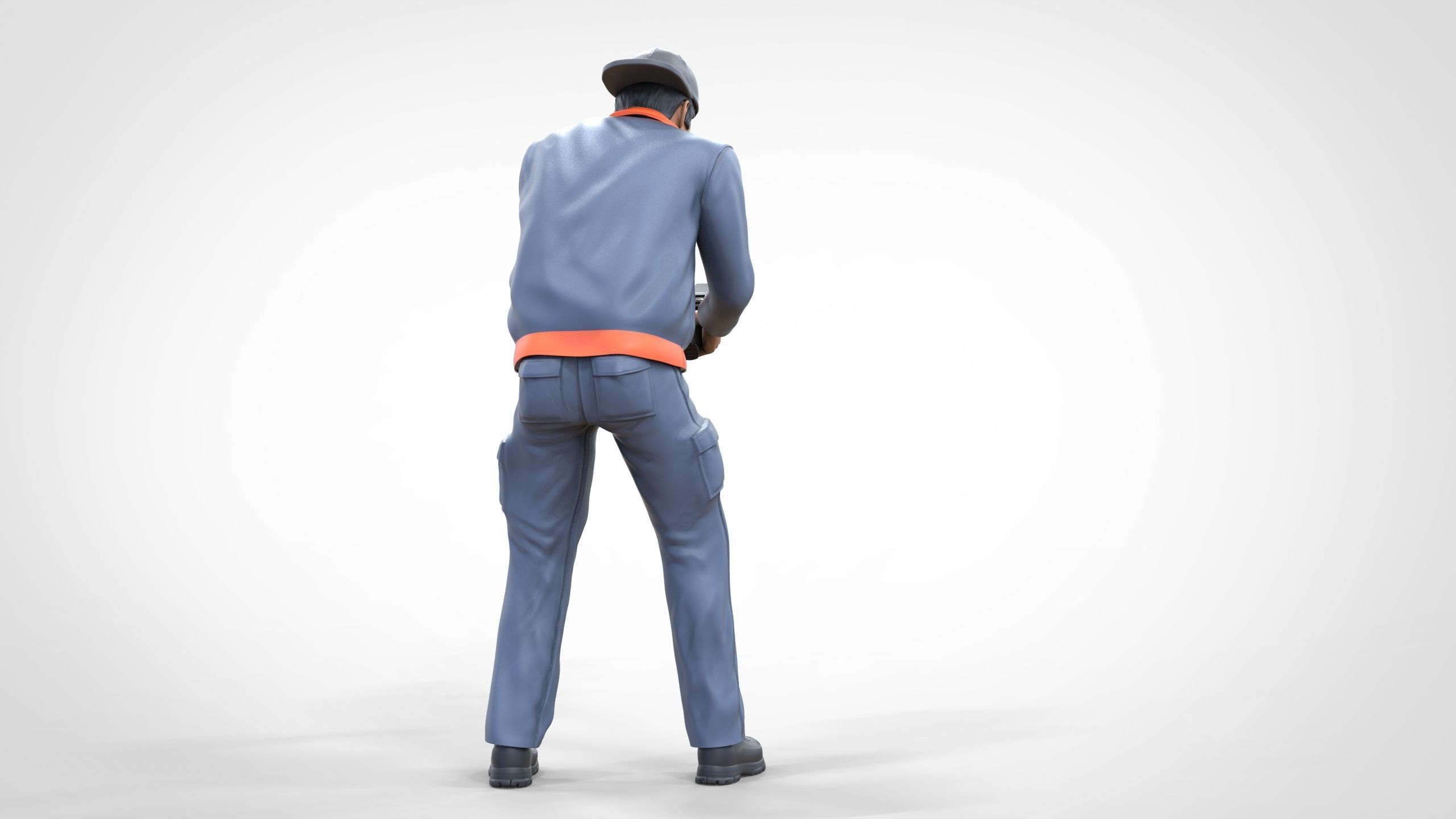N10 Polisherman or car polisher Mechanic 3D print model_7