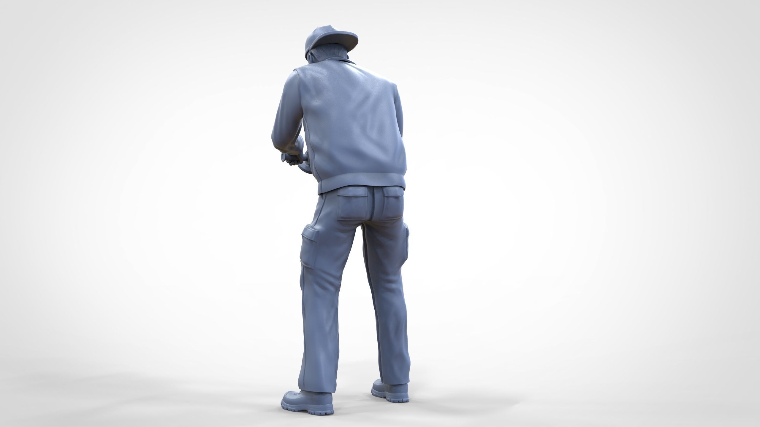 N10 Polisherman or car polisher Mechanic 3D print model_46