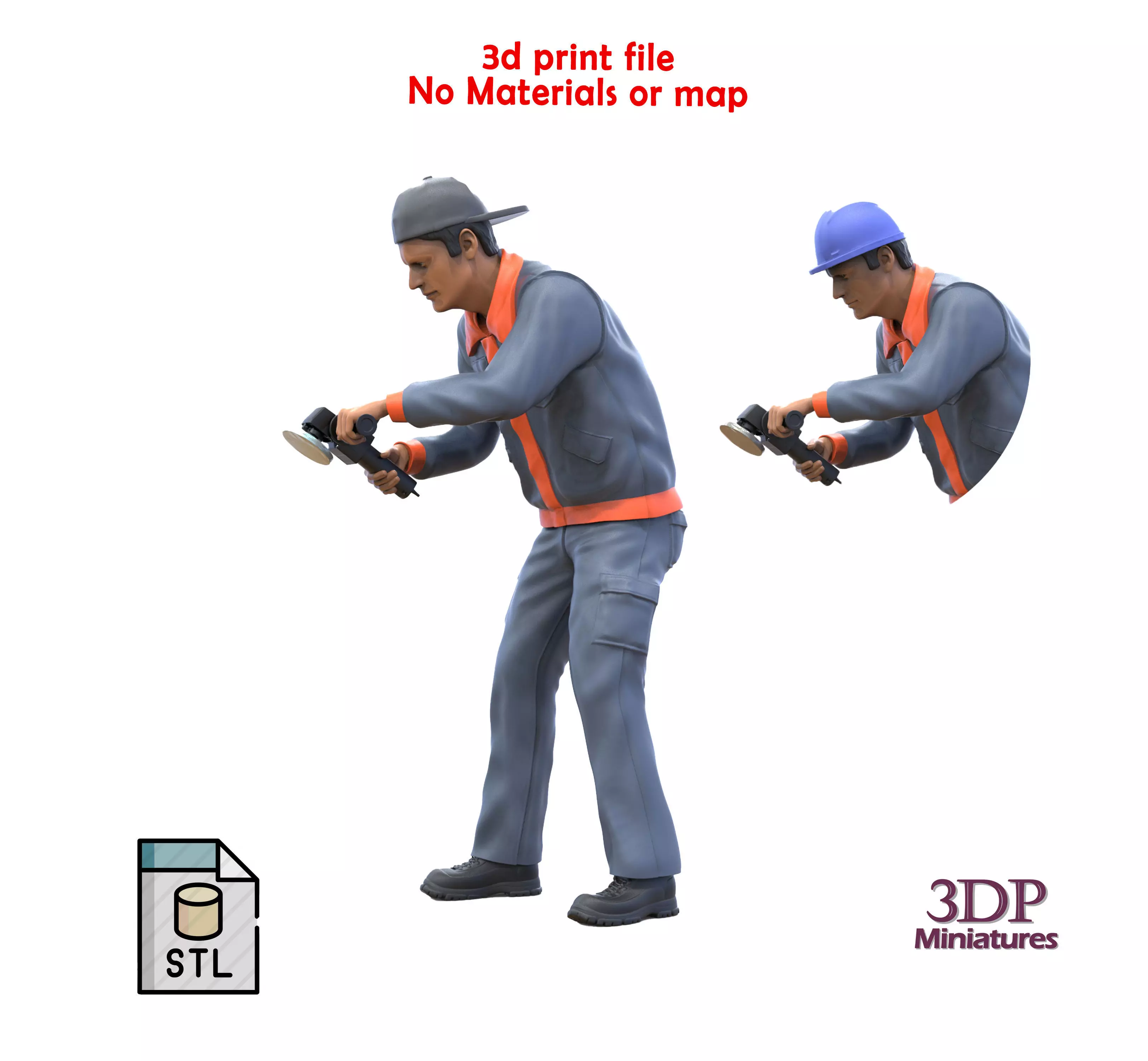 N10 Polisherman or car polisher Mechanic 3D print model_0