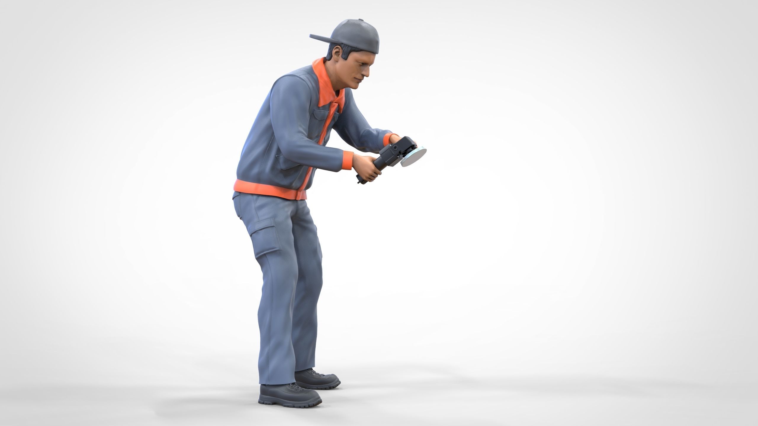 N10 Polisherman or car polisher Mechanic 3D print model_18