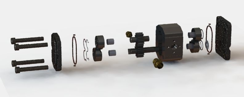 Hydraulic Gear Pump 3D model_10