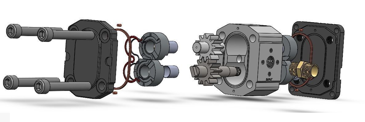 Hydraulic Gear Pump 3D model_4