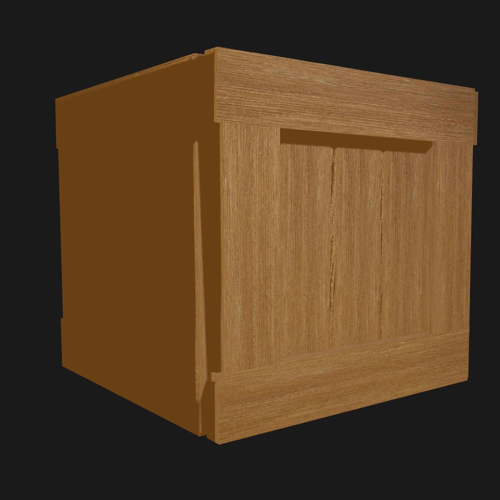 Village Box Game Ready Low Poly Low-poly 3D model_1