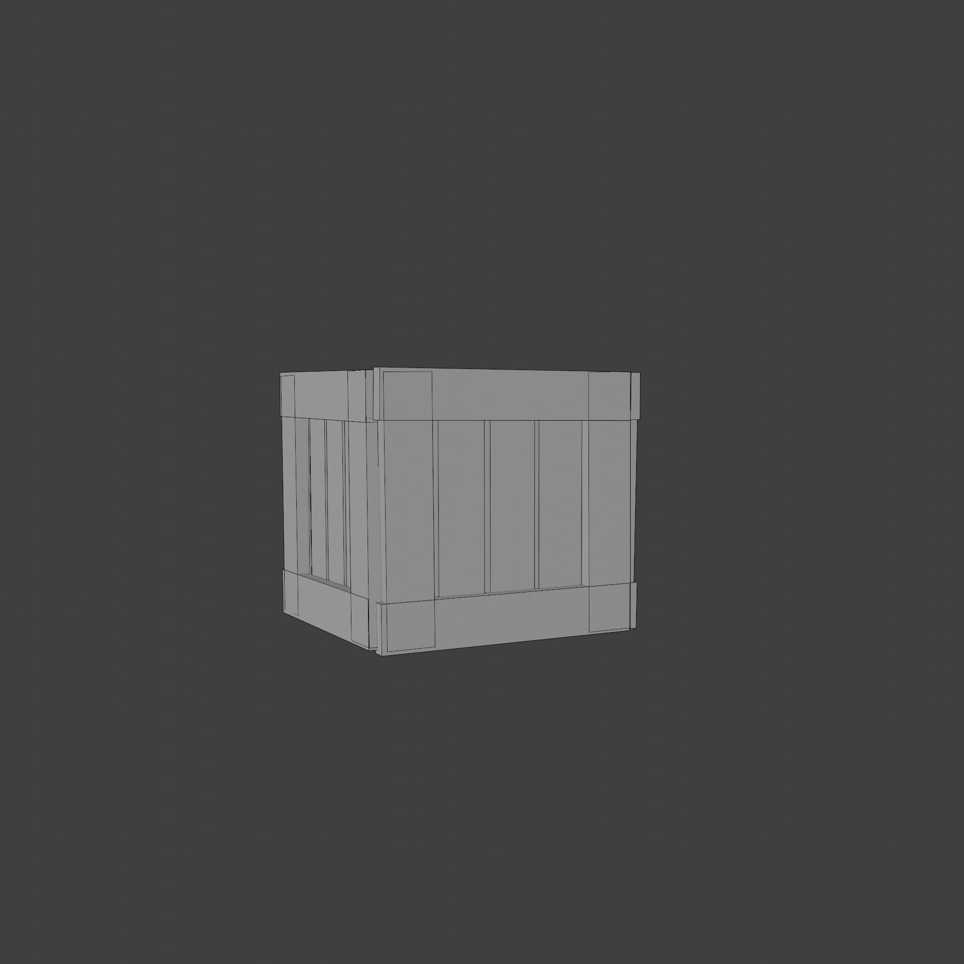 Village Box Game Ready Low Poly Low-poly 3D model_7