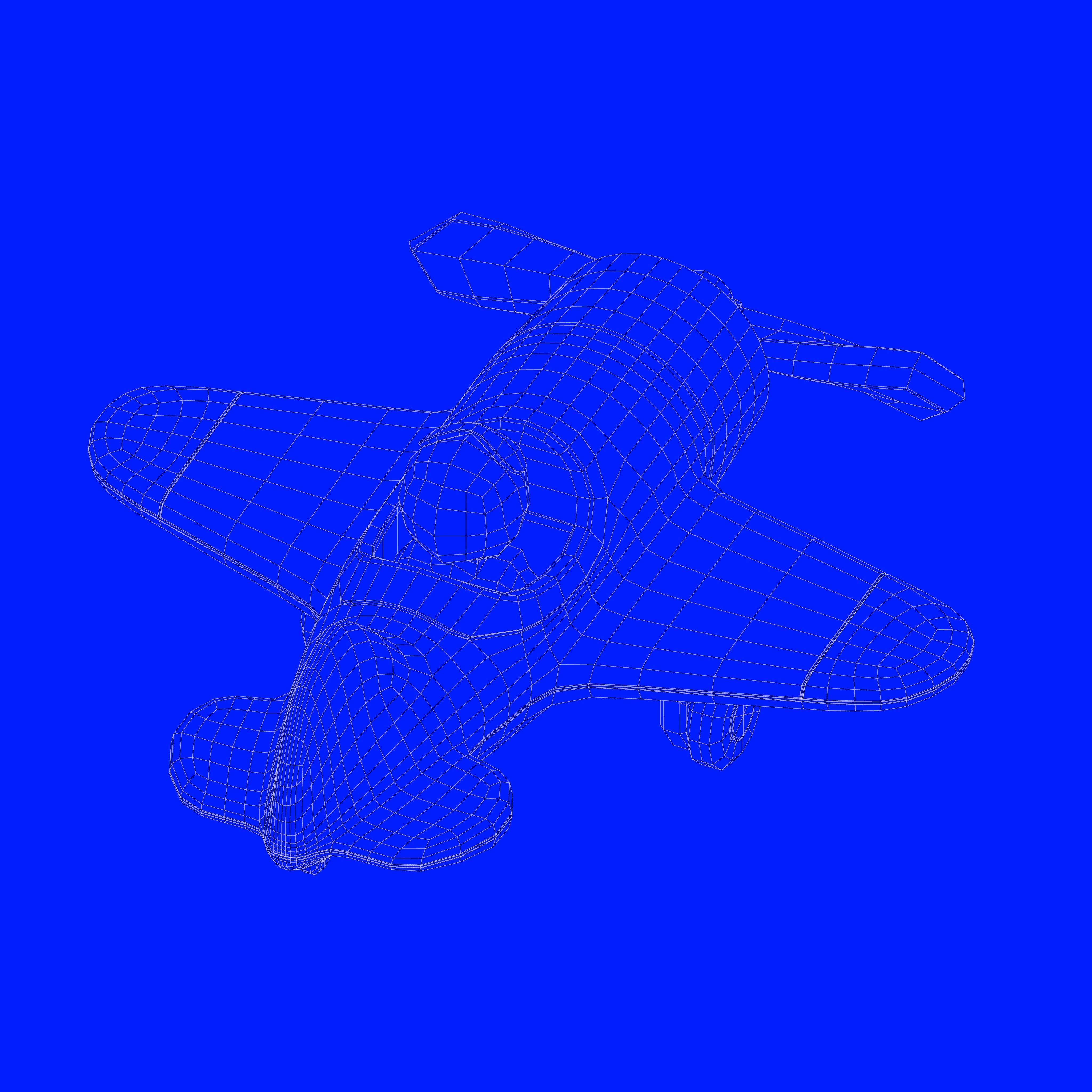 Cartoon Plane with Pilot Low-poly 3D model_10