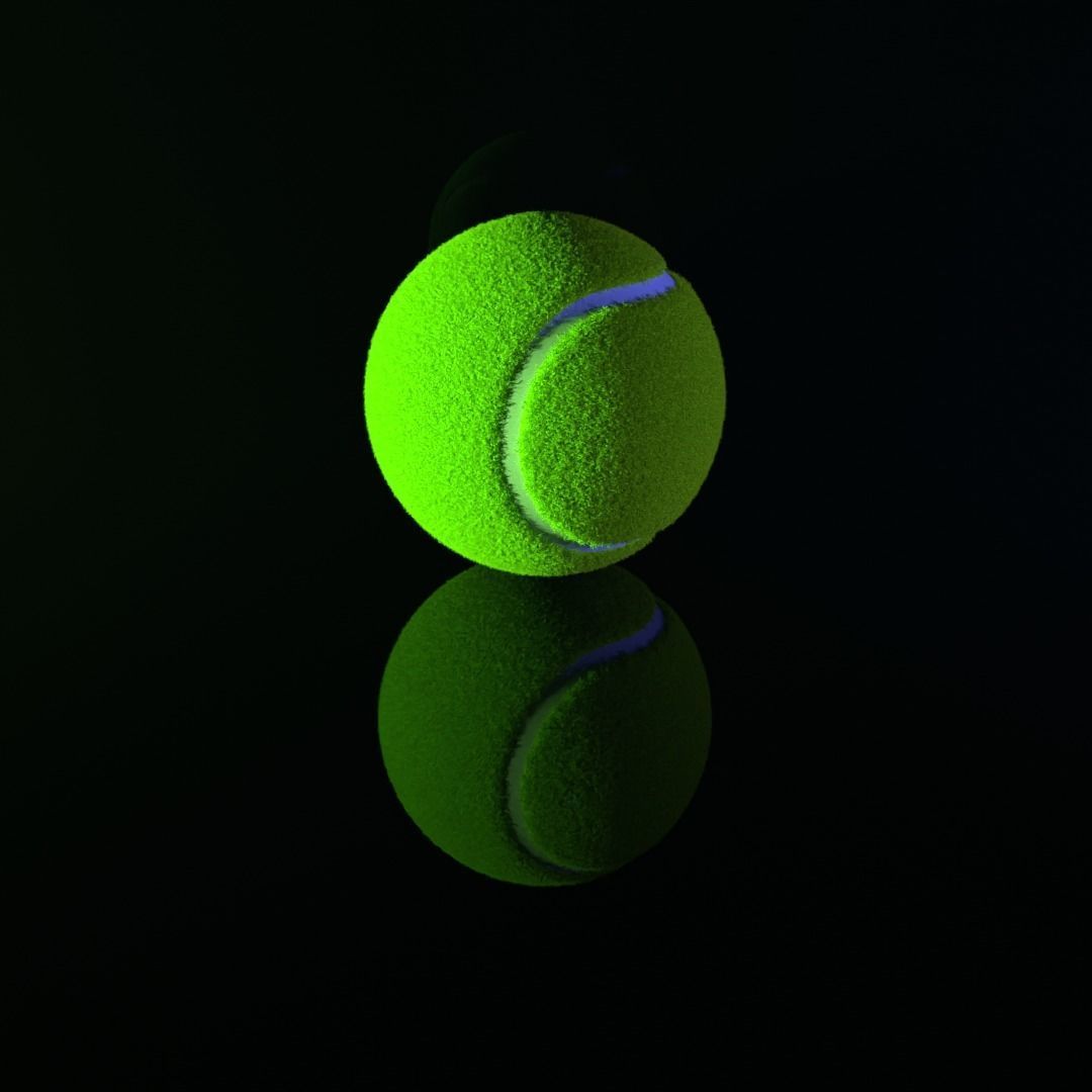 Not Realistic Tennis Ball Free 3D model_1