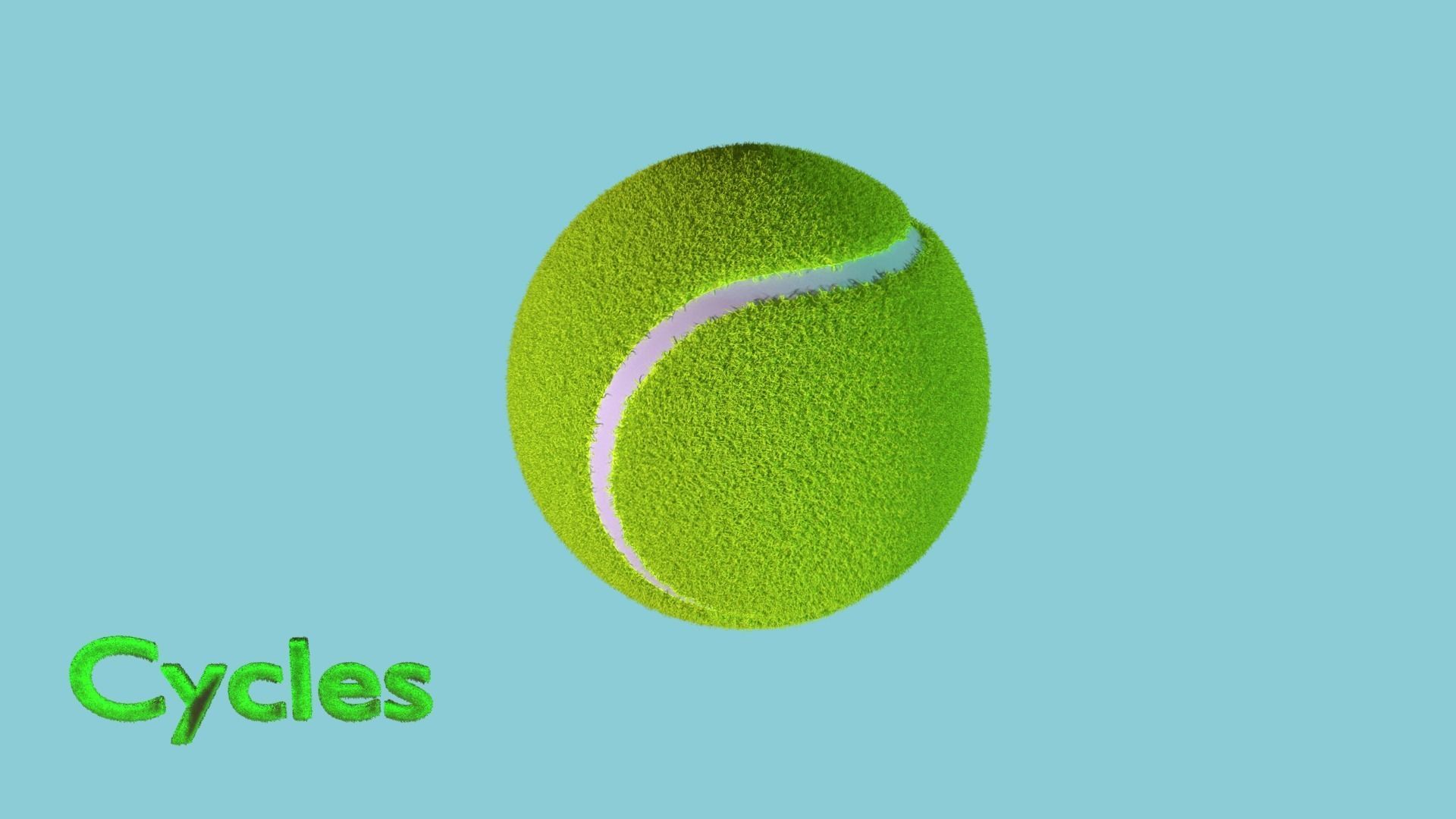 Not Realistic Tennis Ball Free 3D model_2