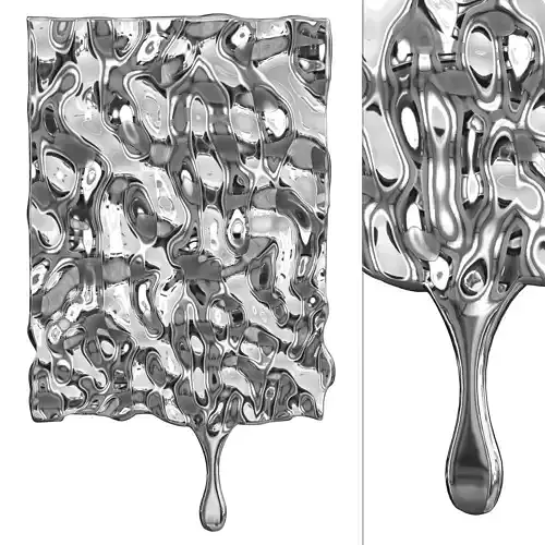 Melting Wall Art sculpture 3D model
