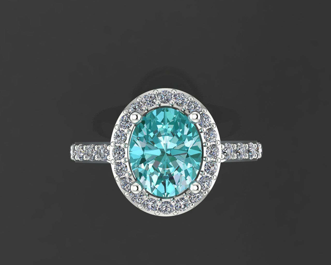 Oval ring 3D print model_1