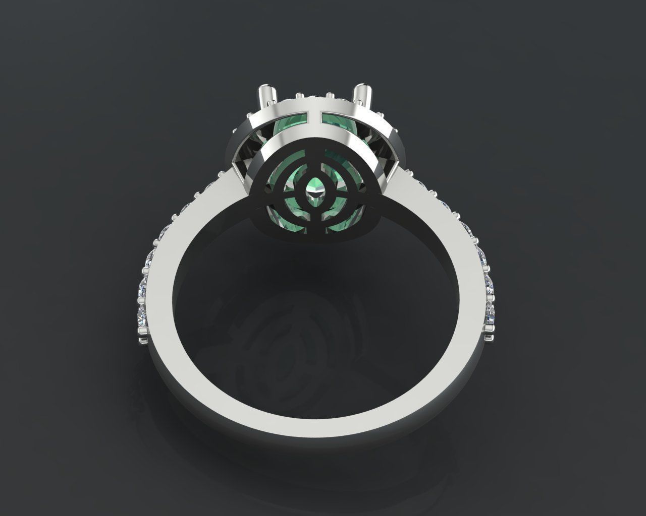 Oval ring 3D print model_4
