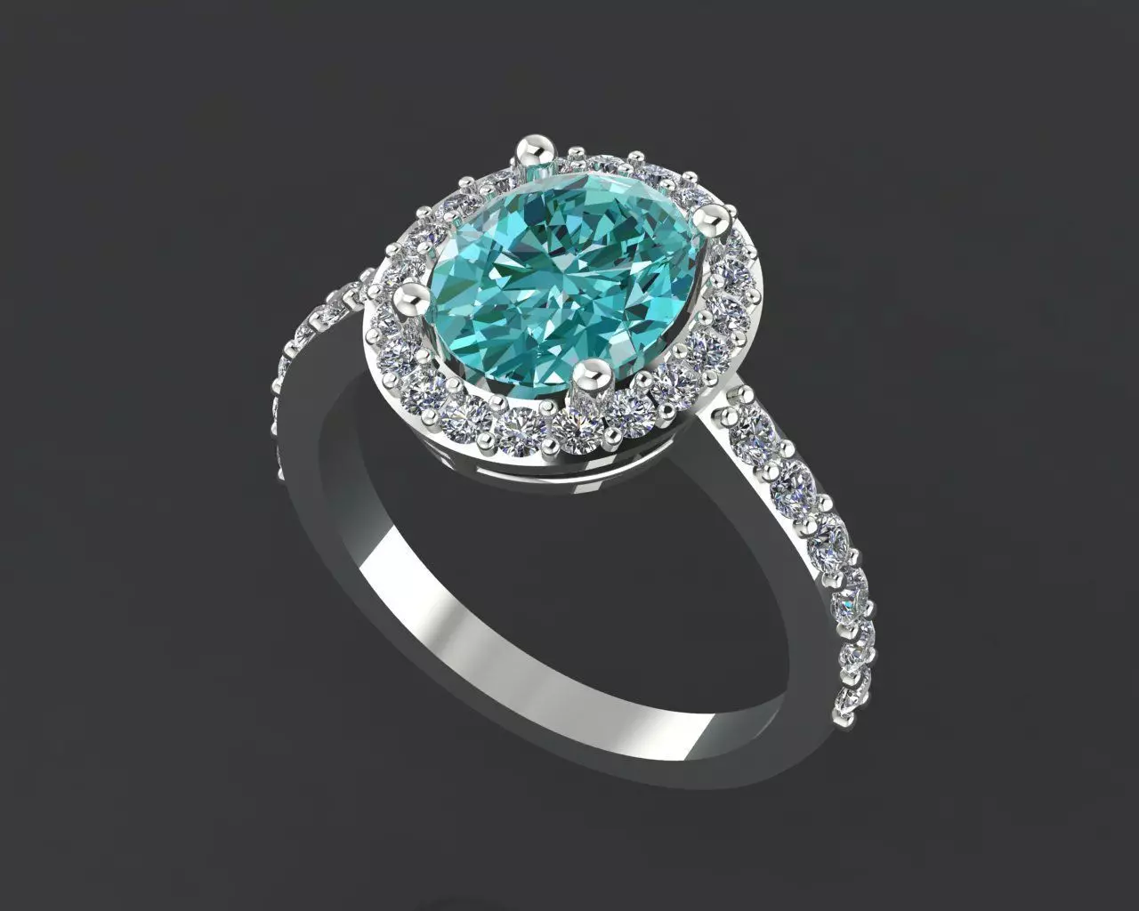 Oval ring 3D print model_0