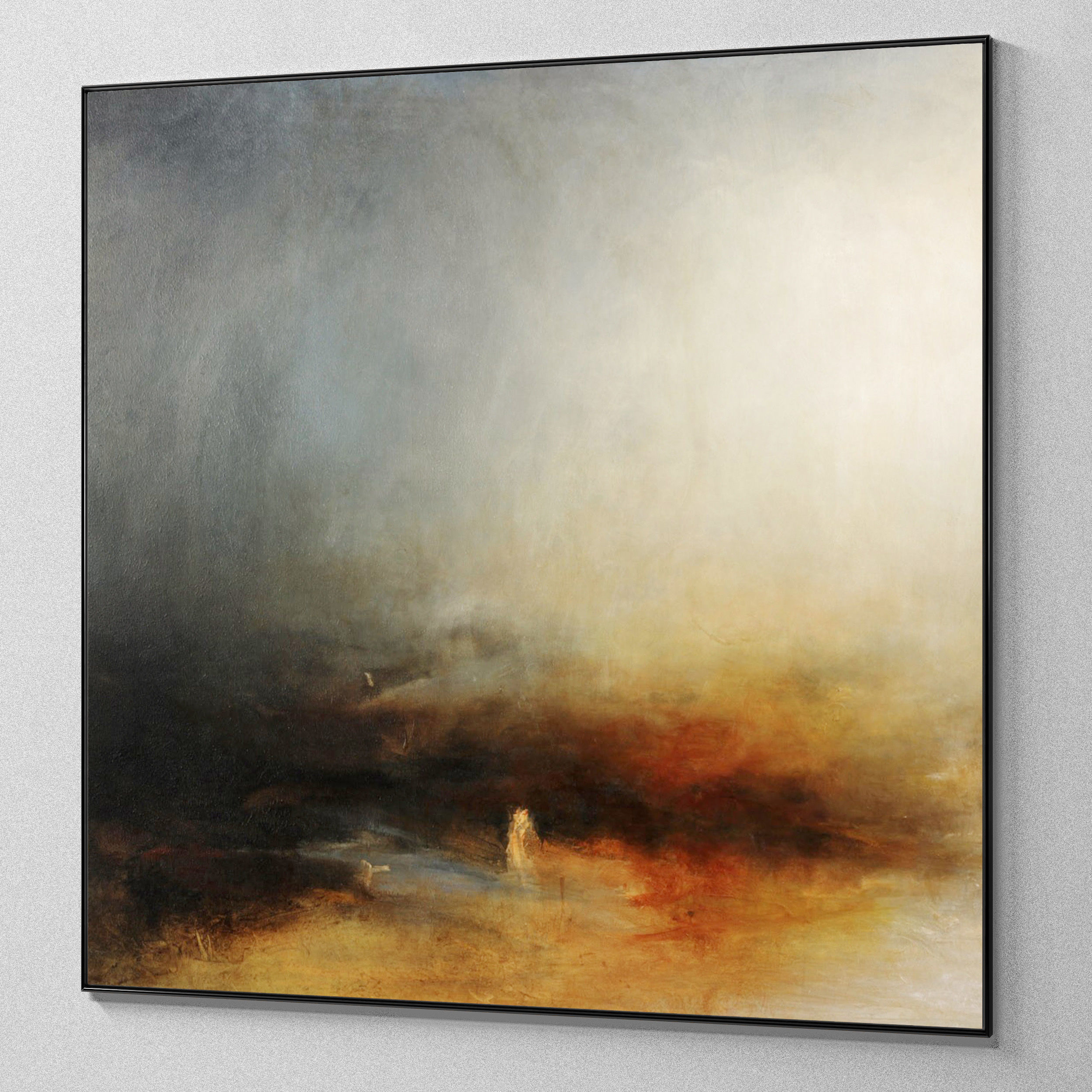 Plaster two square photo frames 16 Low-poly 3D model_4