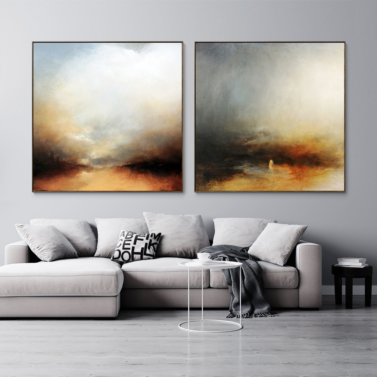 Plaster two square photo frames 16 Low-poly 3D model_2