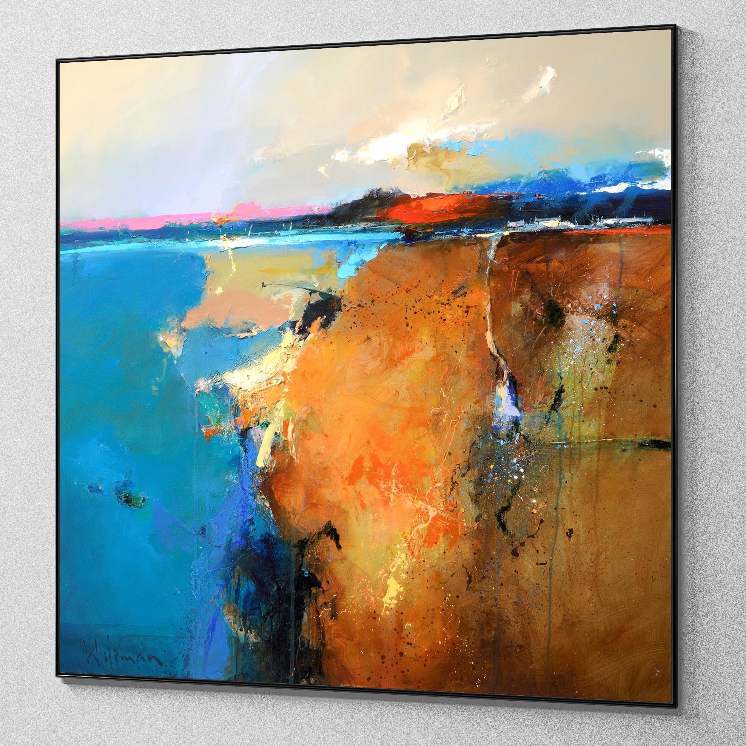 Plaster two square photo frames 18 Low-poly 3D model_3