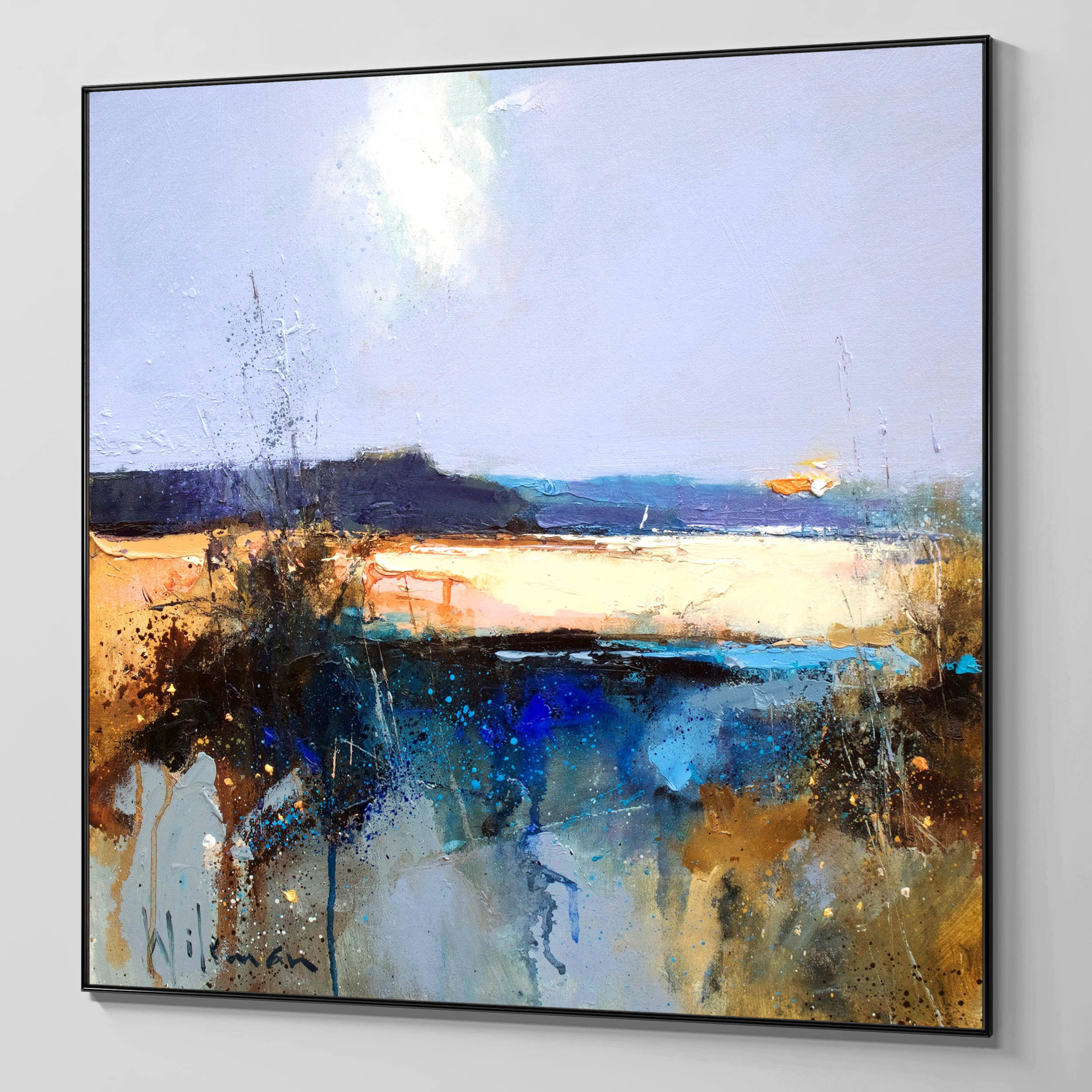 Plaster two square photo frames 18 Low-poly 3D model_4