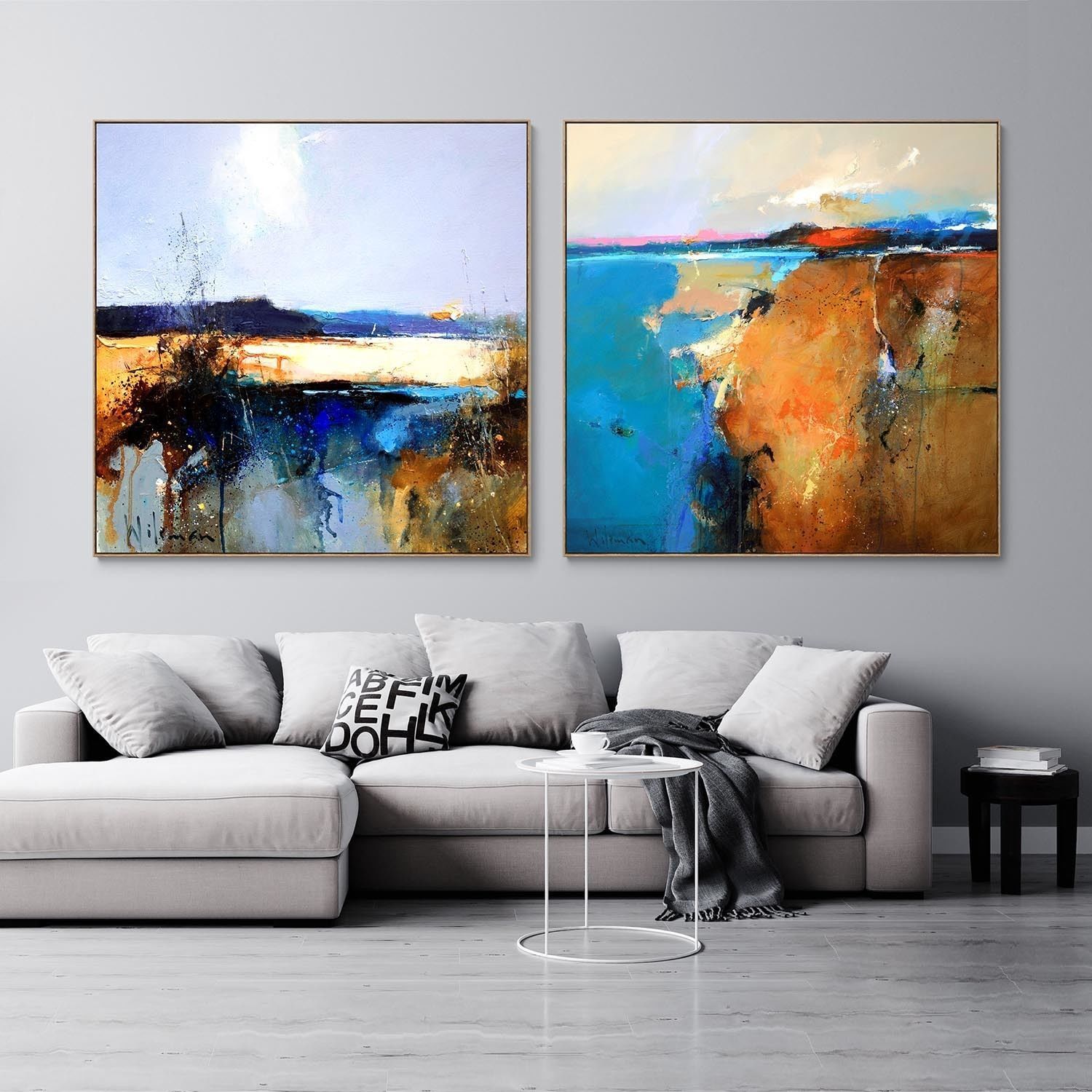 Plaster two square photo frames 18 Low-poly 3D model_2