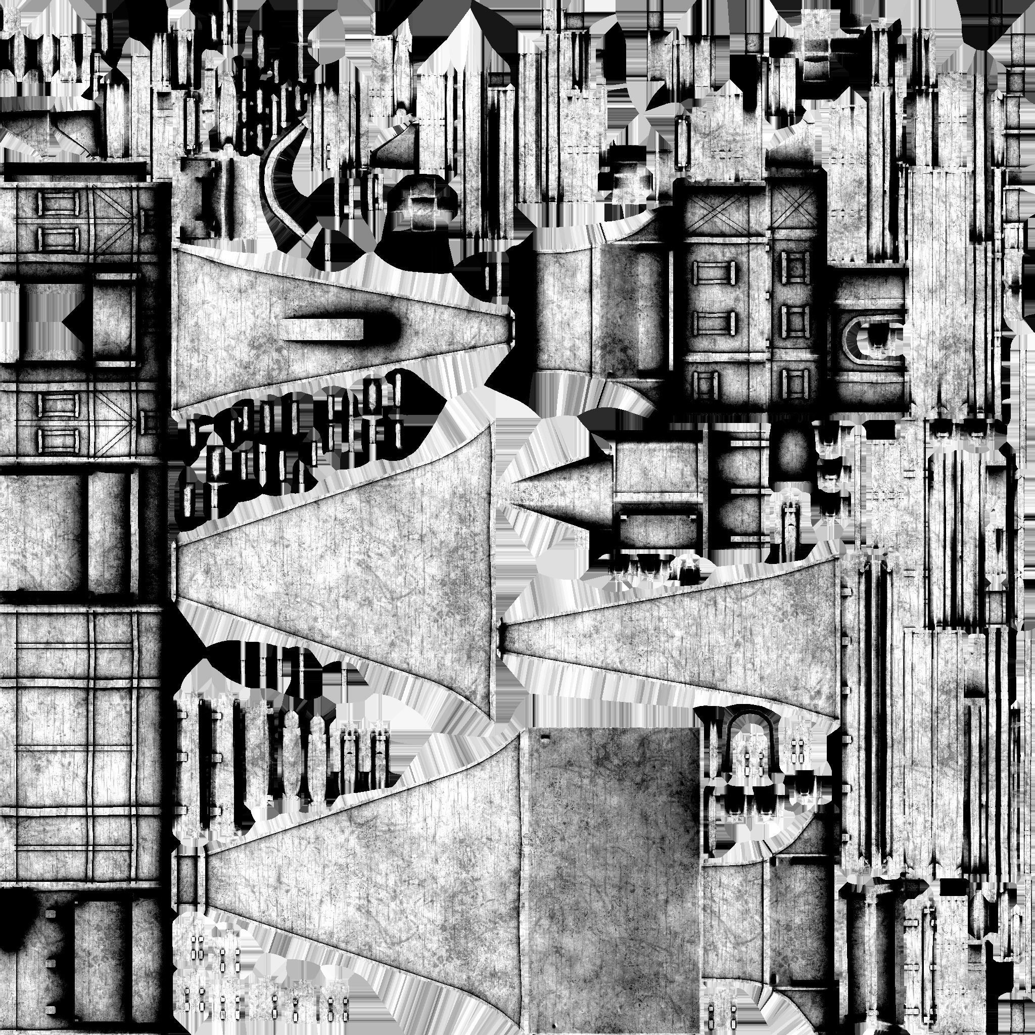 Medieval Building A08 Destroyed Old - Scenery Backdrop House Low-poly 3D model_19