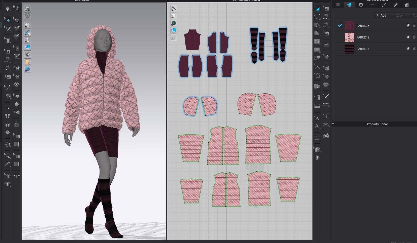 Puffer woman in jacket 3D model_11