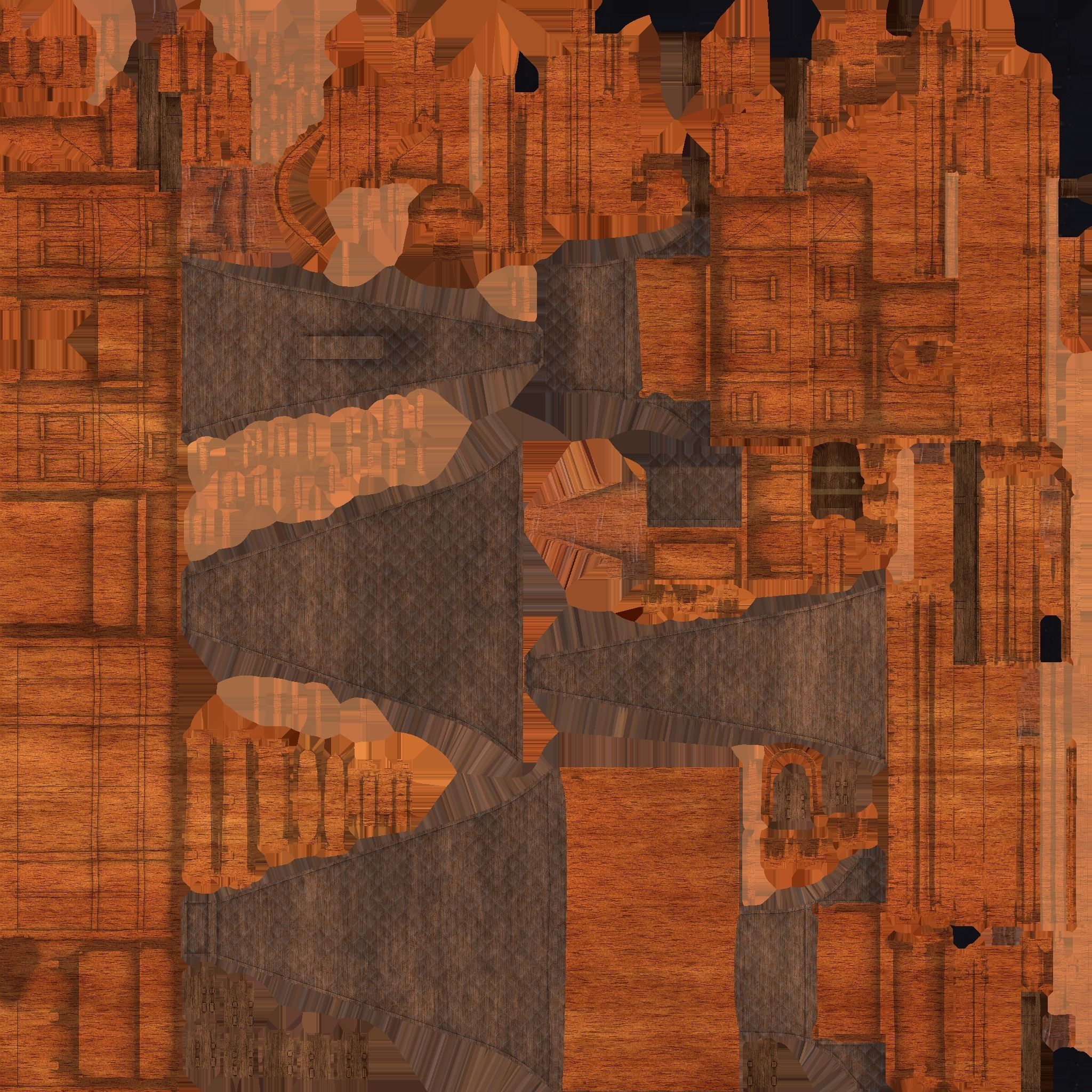 Medieval Building A09 Noble Wood - Scenery Backdrop House Low-poly 3D model_20