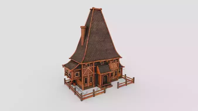 Medieval Building A09 Noble Wood - Scenery Backdrop House