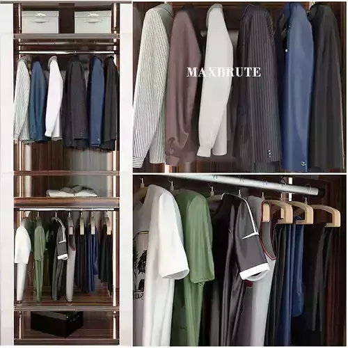 dress closet with clothes and drawers