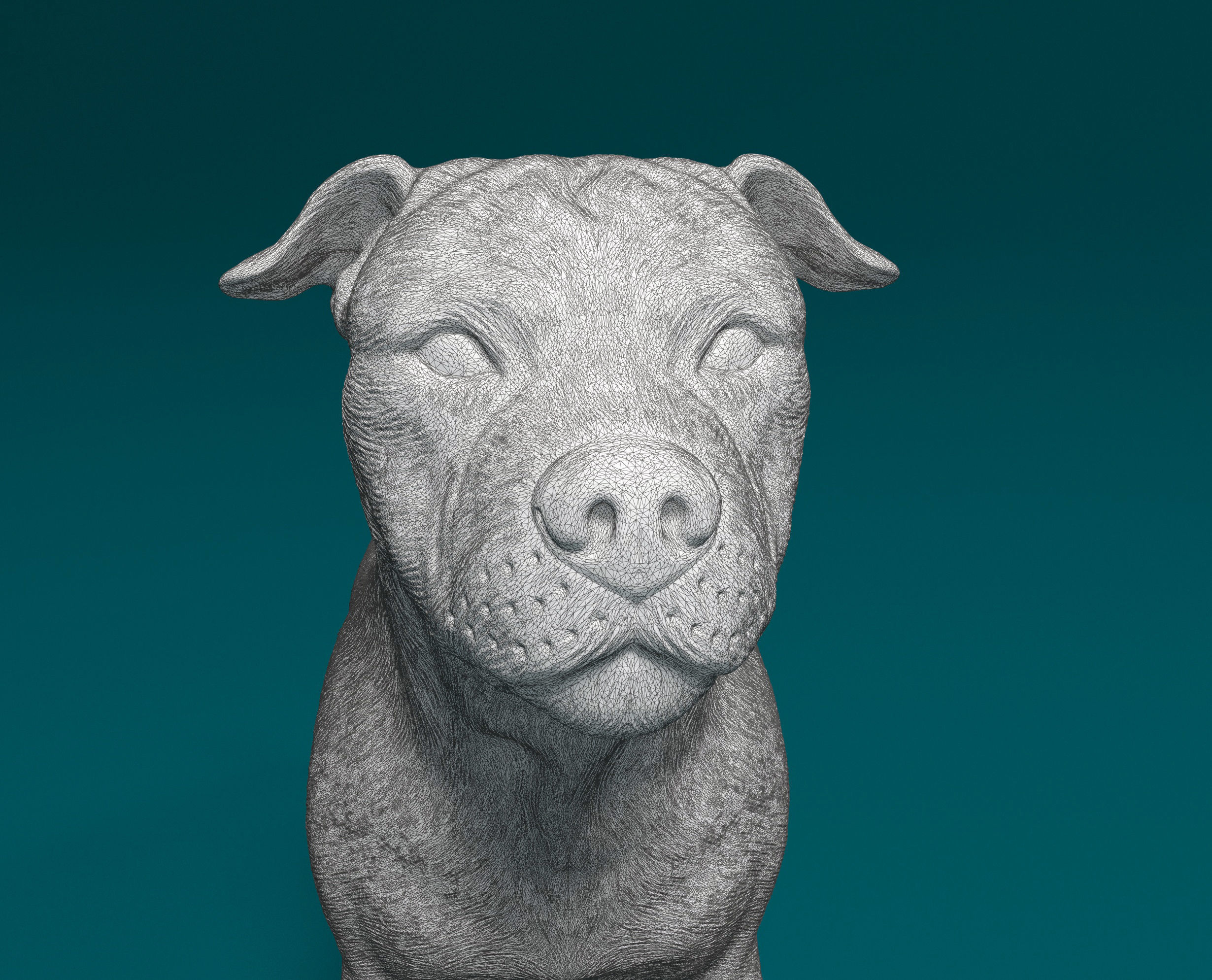 Staffordshire bull terrier 1 3D print model_14