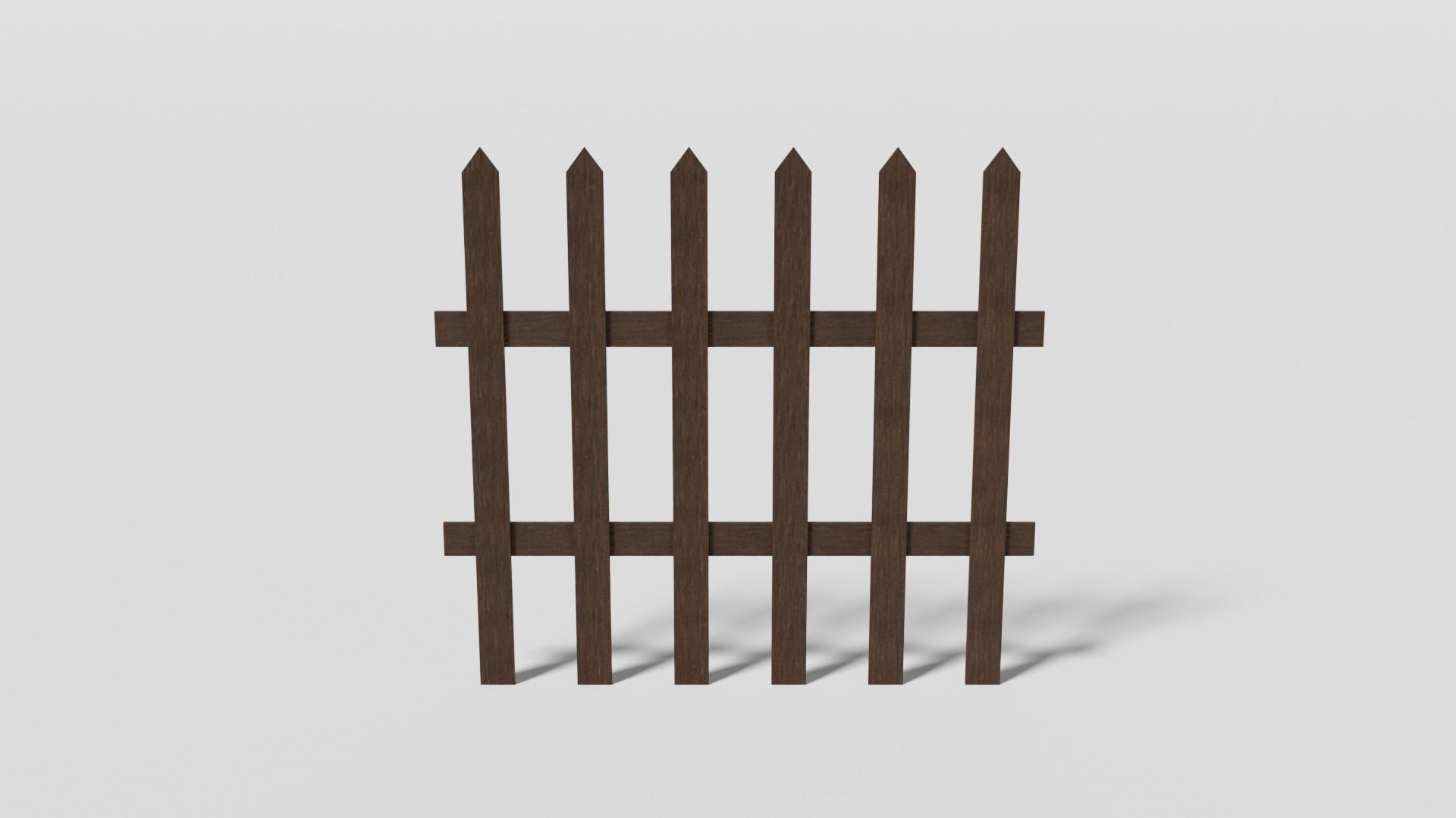 Garden fence Low-poly 3D model_7