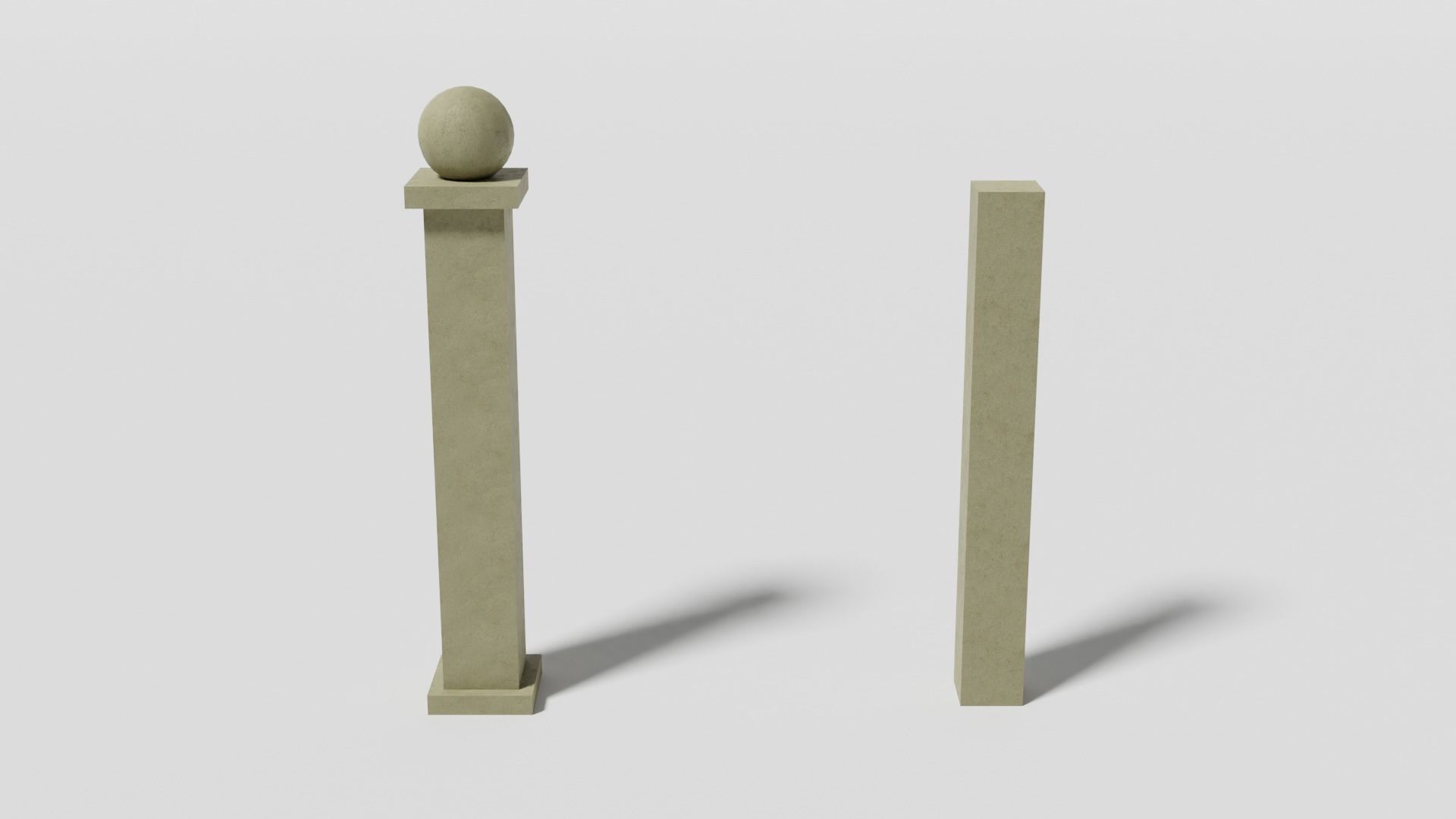 Garden fence Low-poly 3D model_6