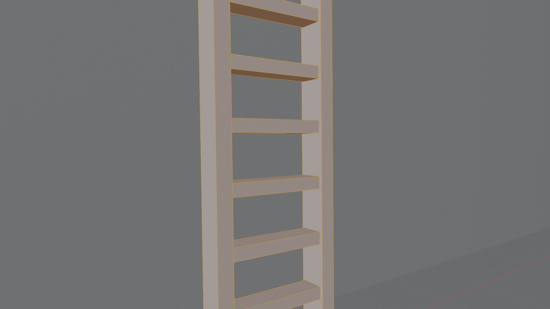 Game ready industrial ladder Low-poly 3D model_3
