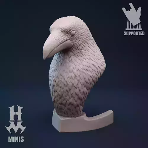 Raven head 3D print model