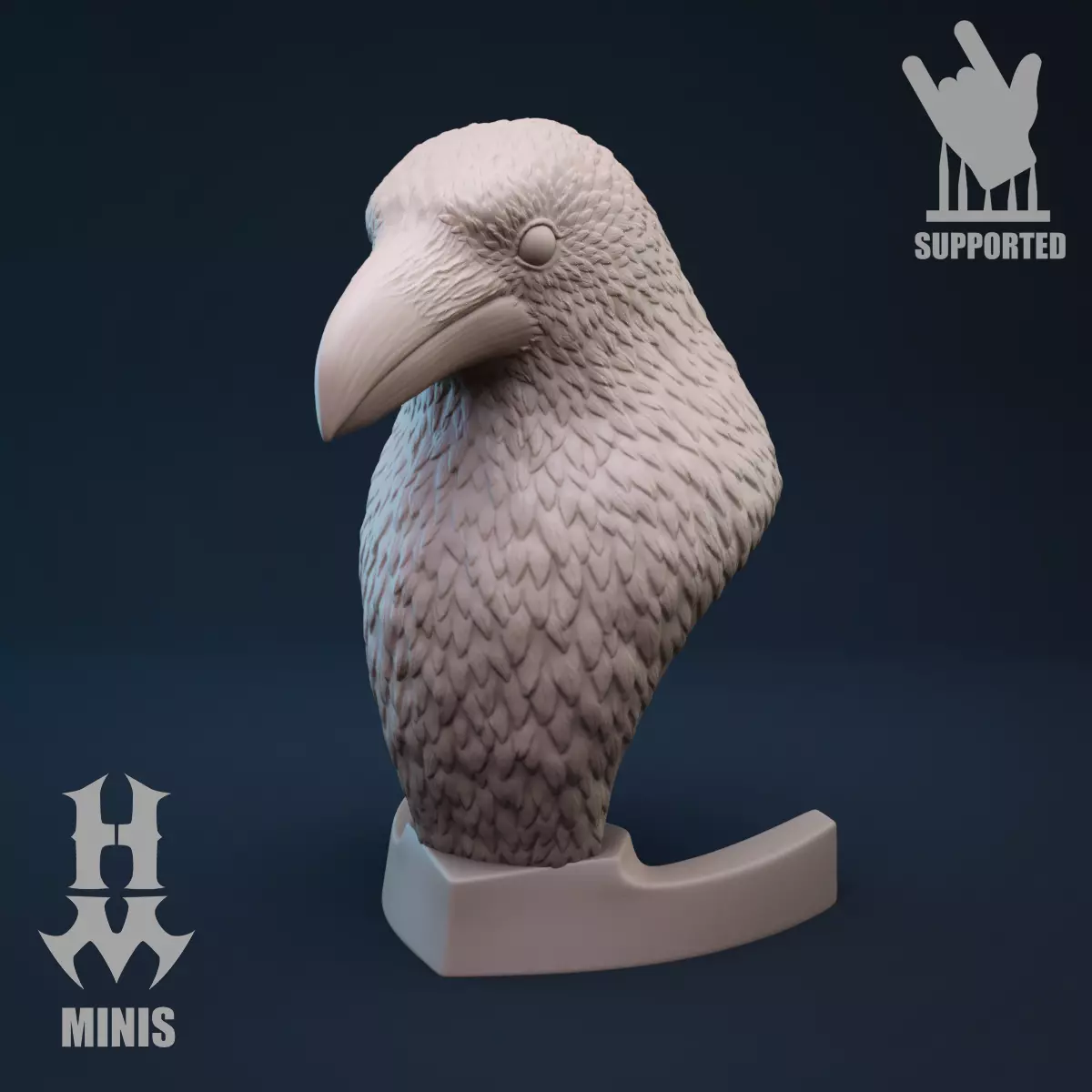 Raven head 3D print model