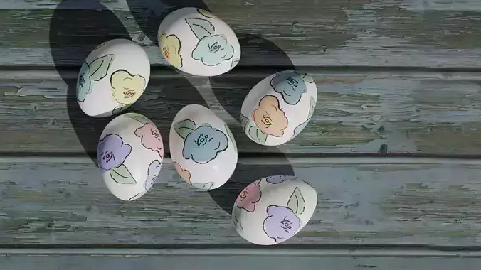 Easter Egg with Watercolor Print