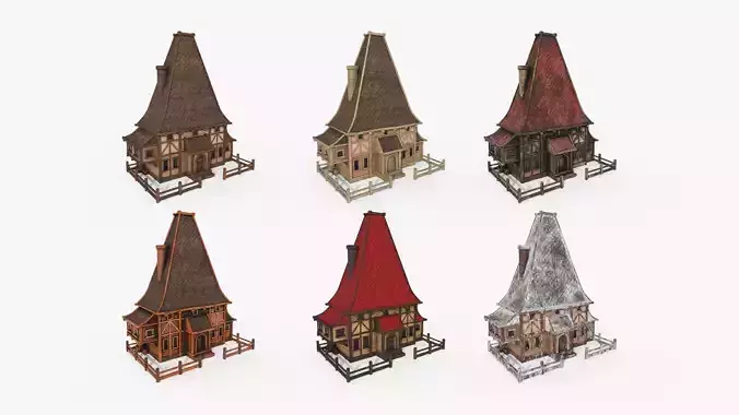 Medieval Building A Collection - Scenery Backdrop House