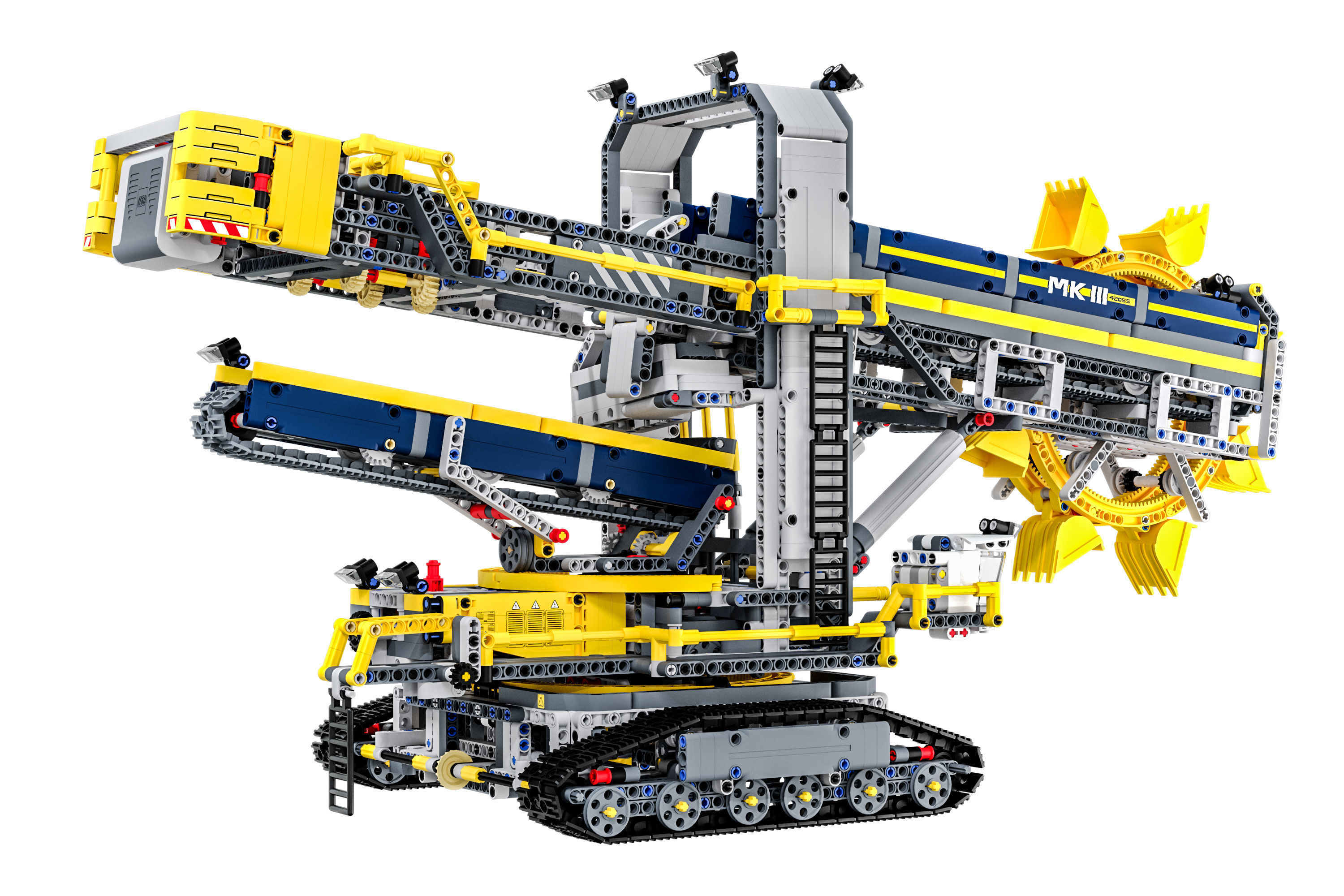 Designer LEGO TECHNIC Bucket Wheel Excavator 42055 3929 parts 3D model_1