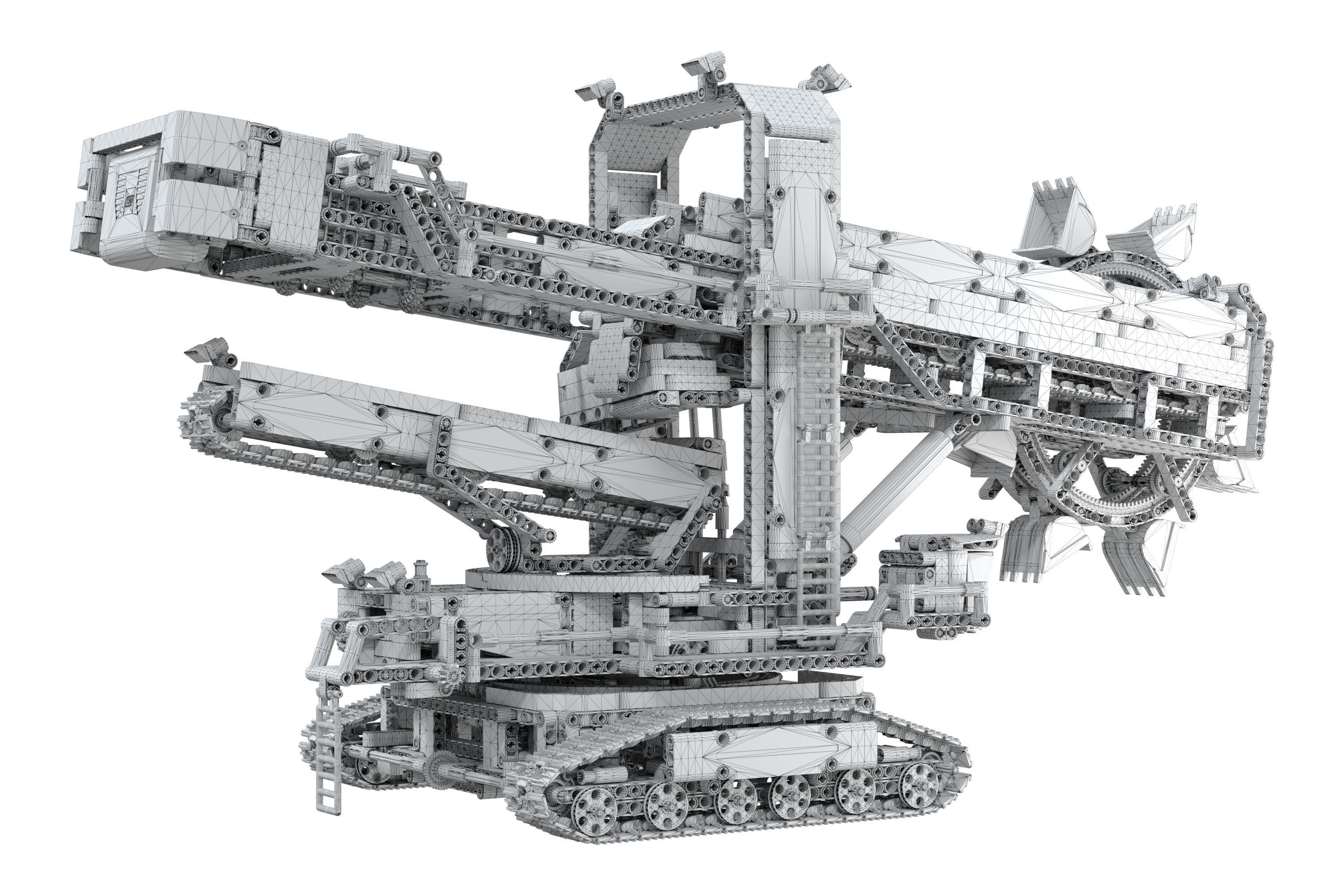 Designer LEGO TECHNIC Bucket Wheel Excavator 42055 3929 parts 3D model_5