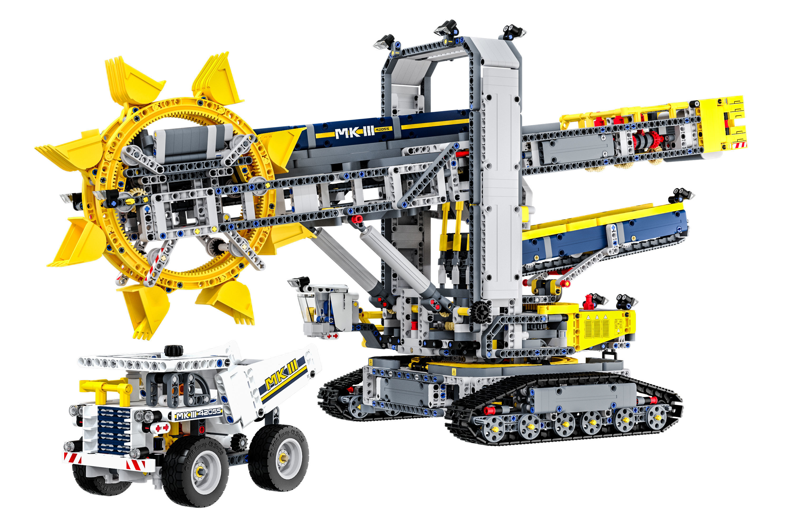 Designer LEGO TECHNIC Bucket Wheel Excavator 42055 3929 parts 3D model
