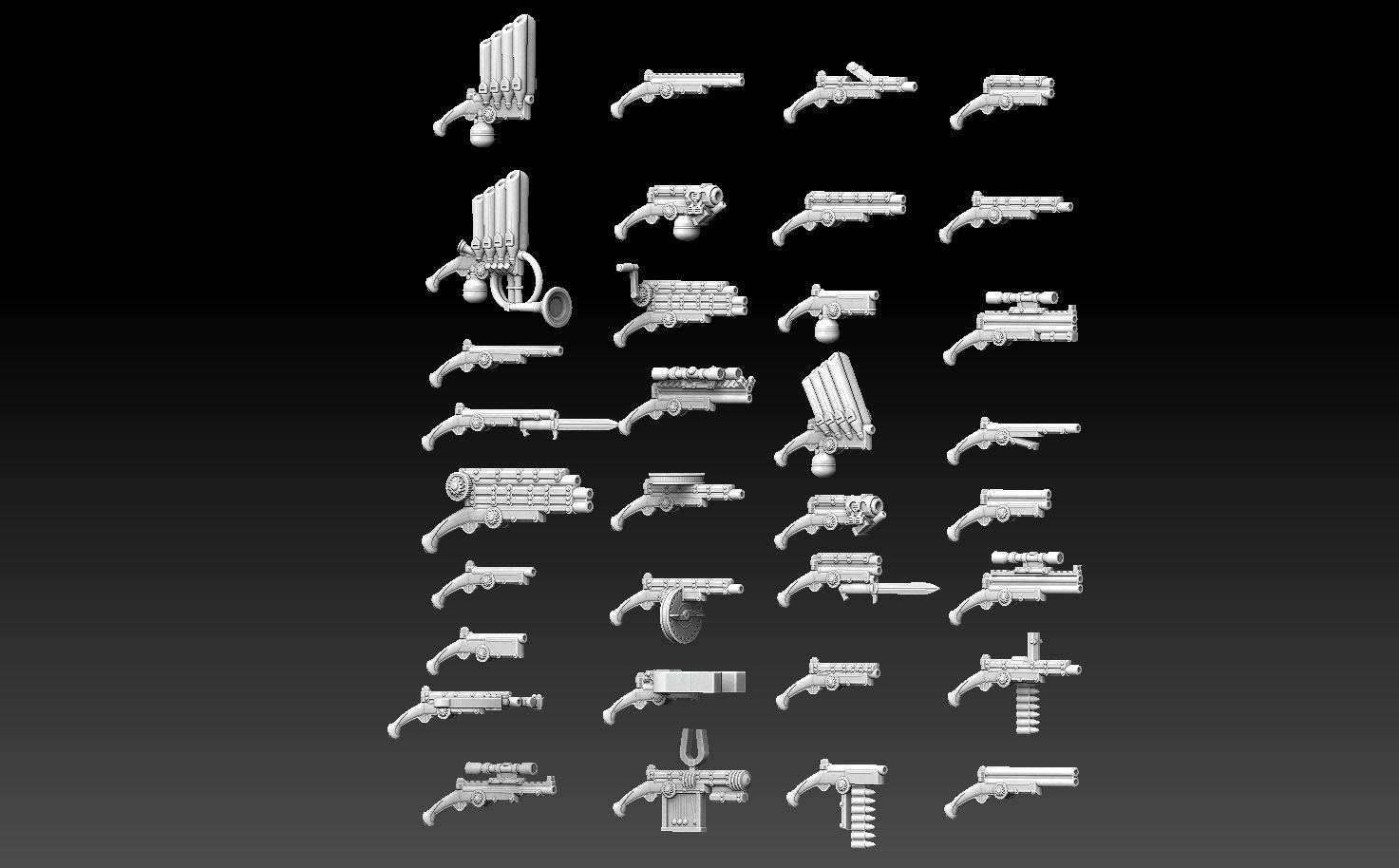 Steampunk Pistols Megapack 3D print model_38