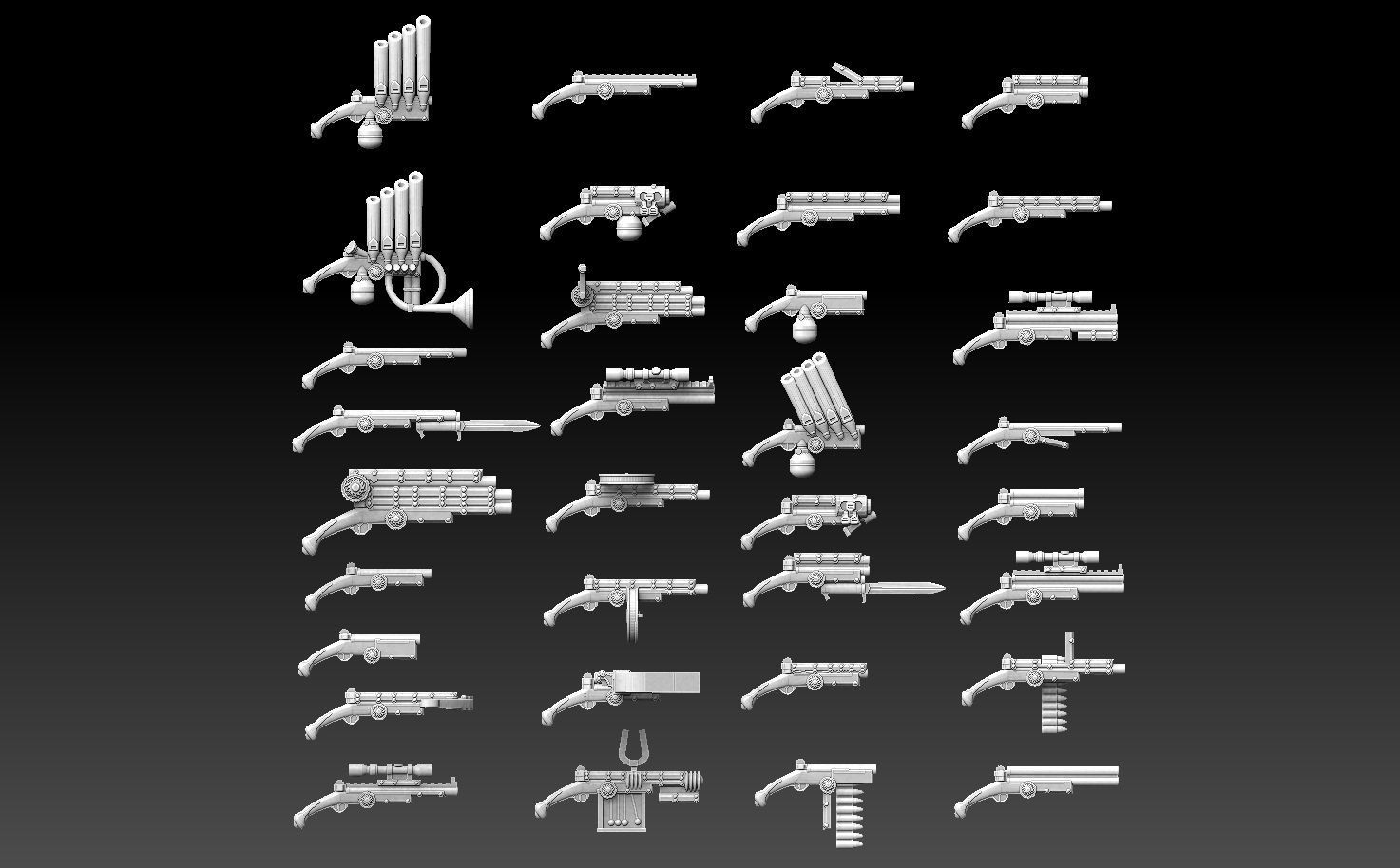 Steampunk Pistols Megapack 3D print model_37