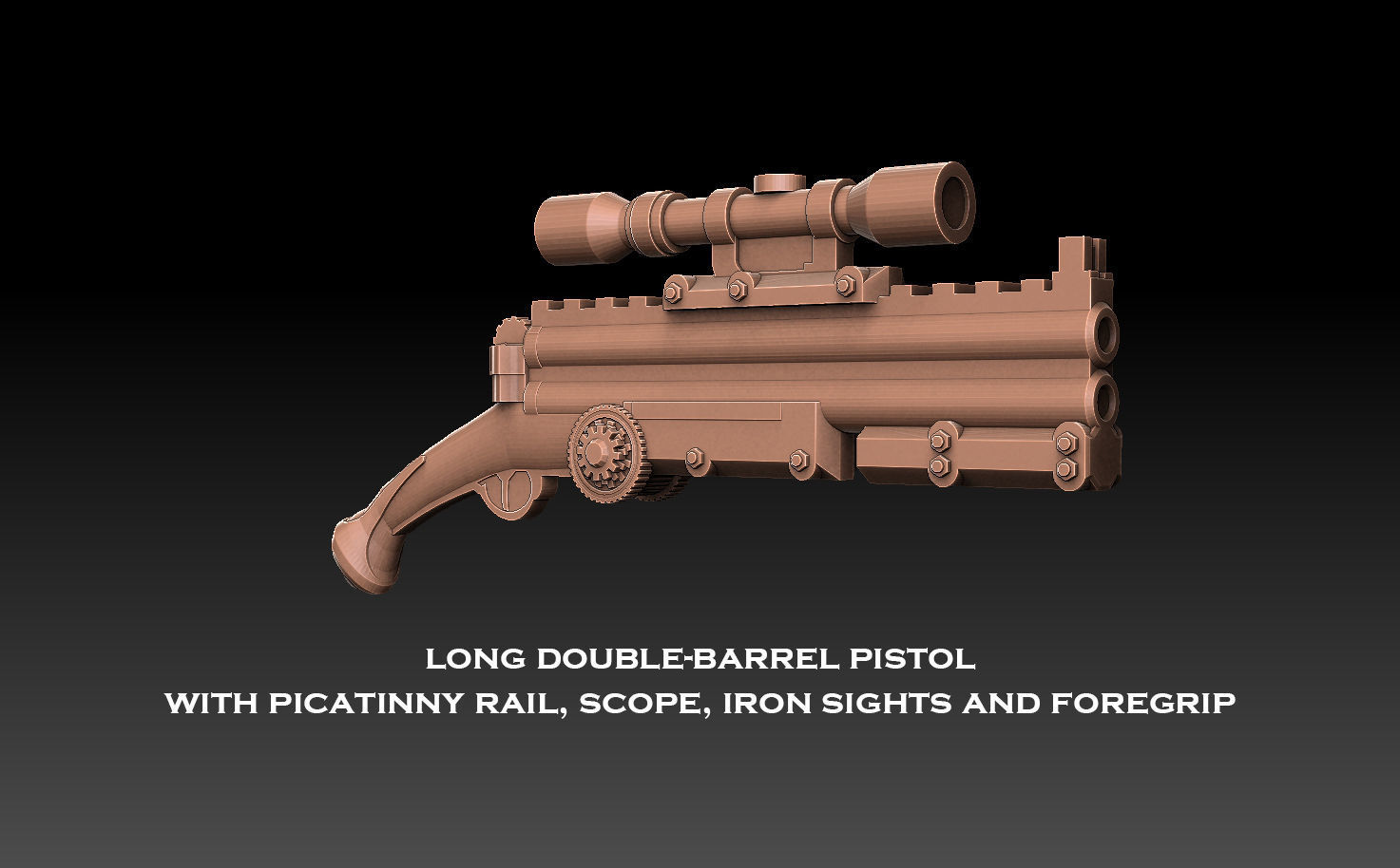Steampunk Pistols Megapack 3D print model_8