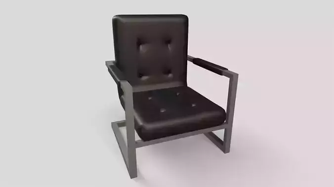 Office Seating Low-poly 3D model