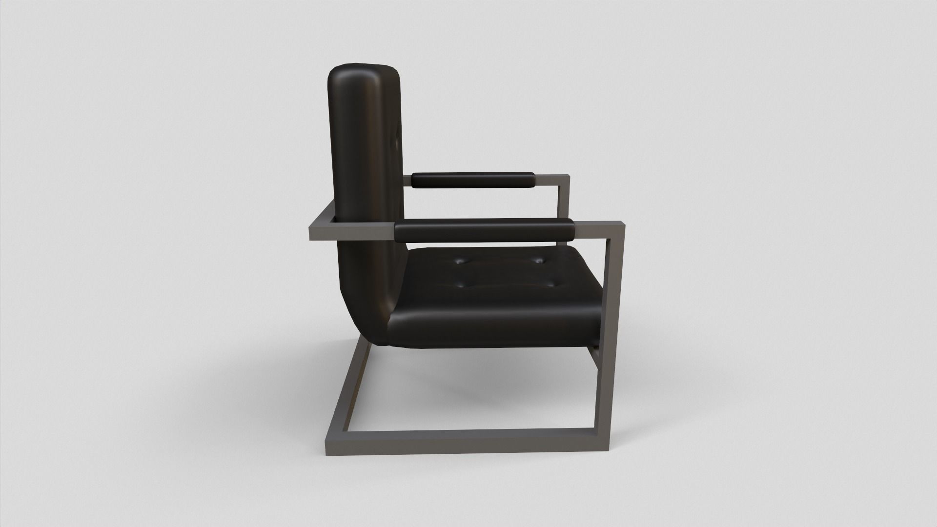 Office Seating Low-poly 3D model_2