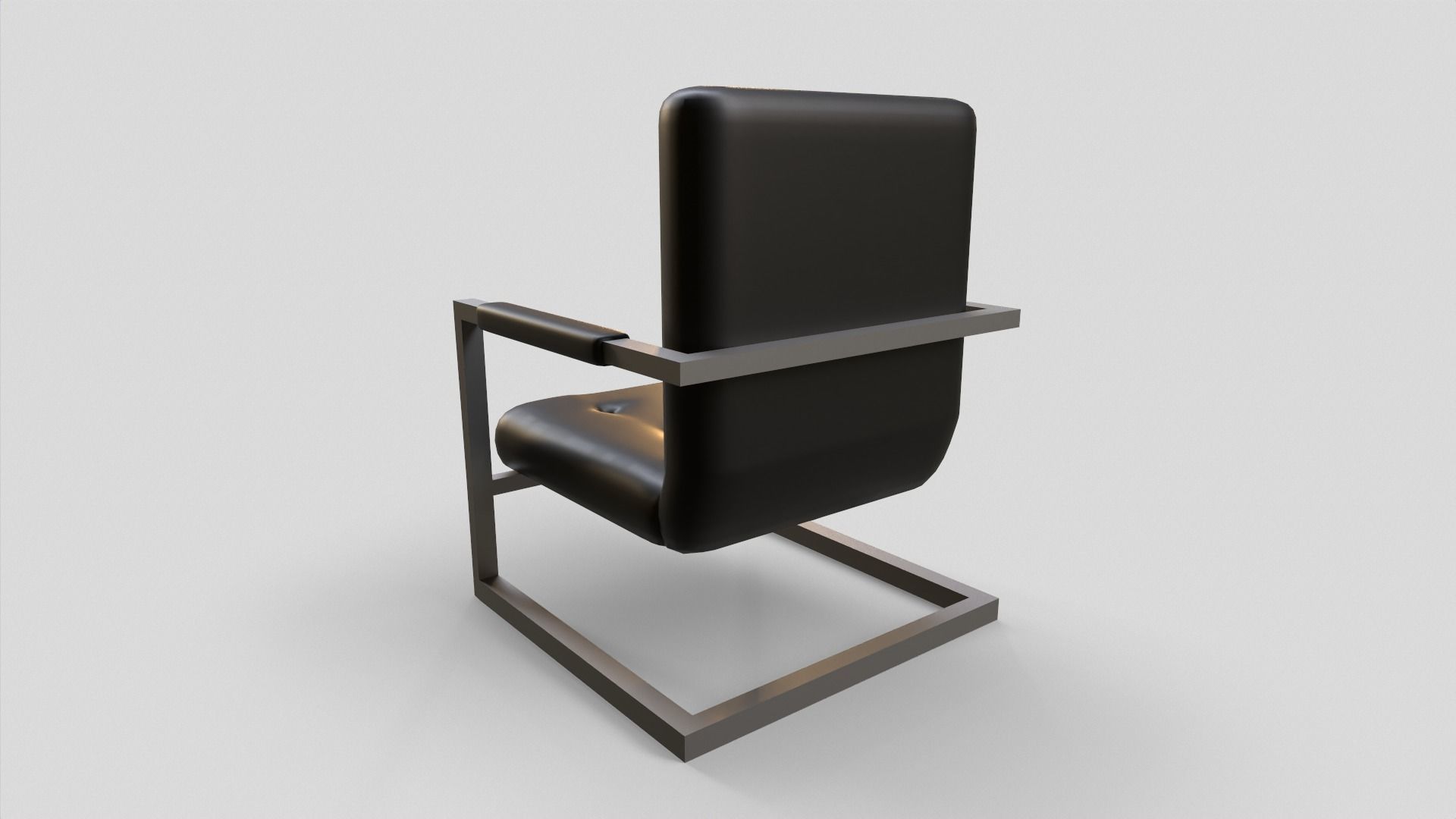Office Seating Low-poly 3D model_3