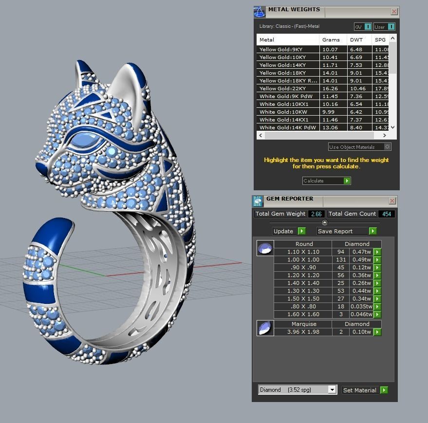 Cat jewelry ring 3D print model_8