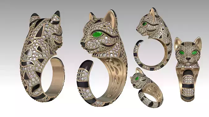 Cat jewelry ring