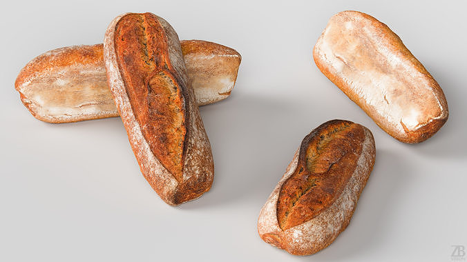 Bread 3D model 3
